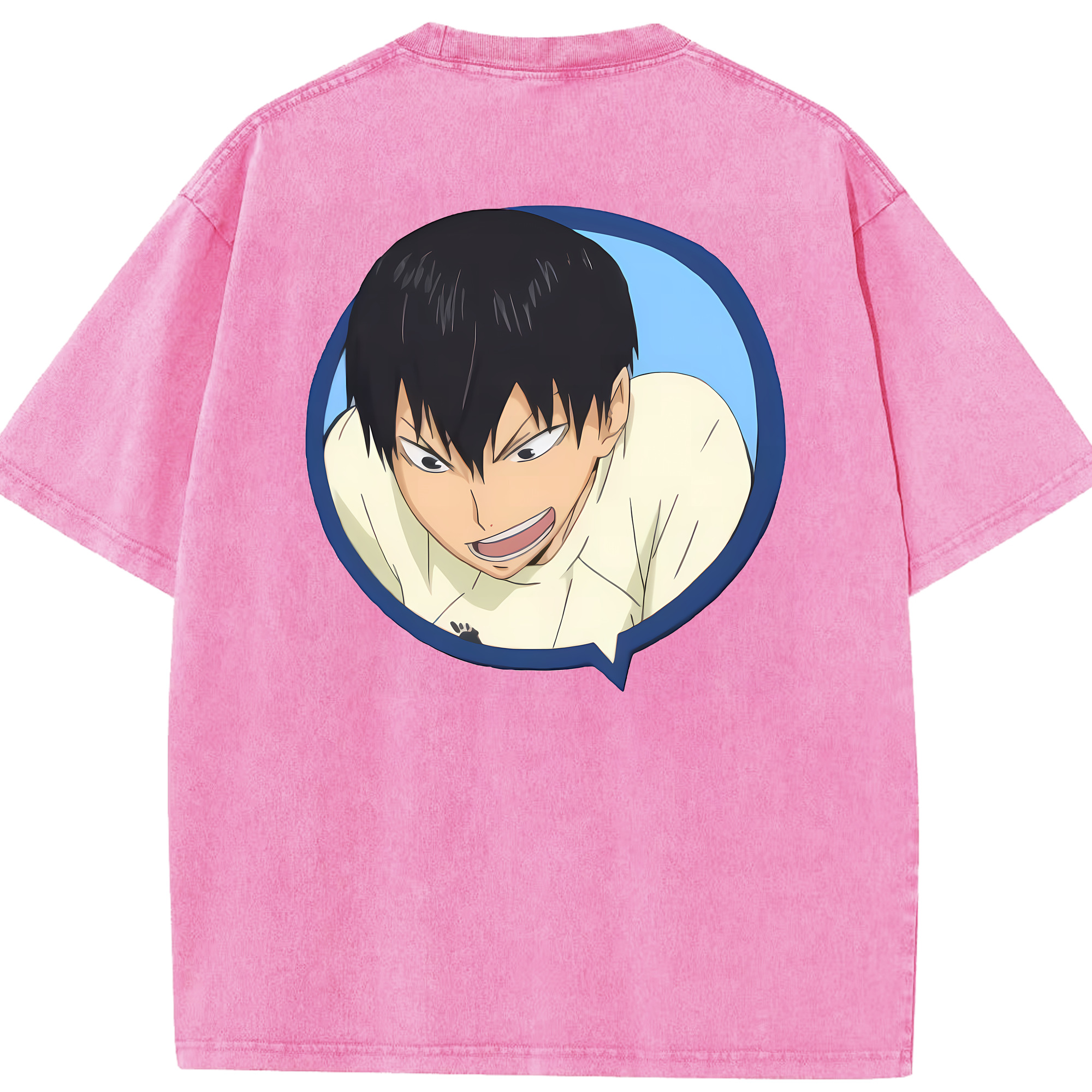 （画像用） ハイキュー!! Haikyu!! 綿100% ヴィンテージ風 半袖Tシャツ（背面プリント）
